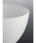 Close-up of etched glass shade from Five Light Etched Glass Farmhouse Chandelier in Brushed Nickel Finish with Scroll Arms