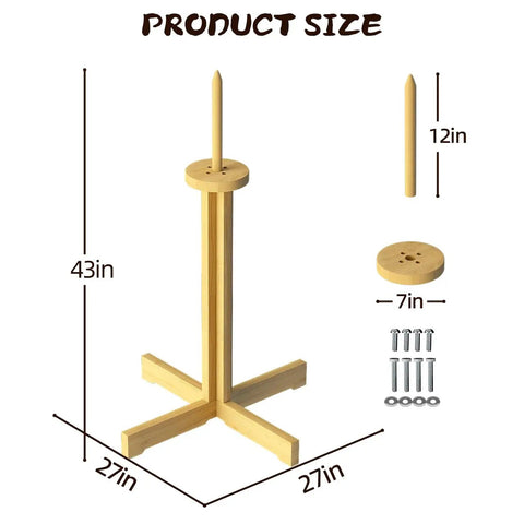Natural Rubberwood Kendo Tameshigiri Practice Stand for Heavy Duty Sword Training, 43 Inch Katana Test Cutting Holder, product dimensions