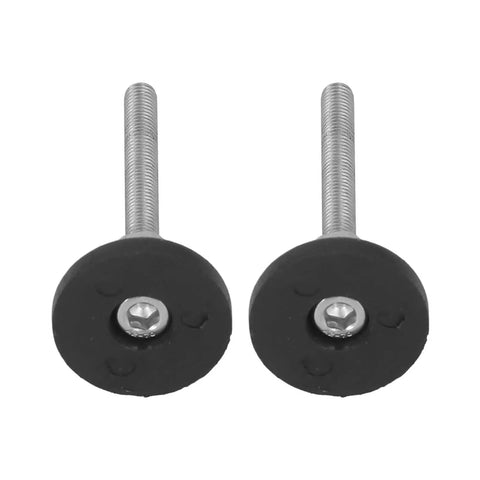 Two Pack M6 Thread Leveling Feet With Nylon Rubber Base Foot Pads For Machines Tools Furniture Shelves And Equipment Slip Resistant