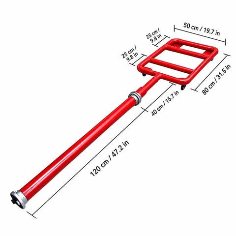 Premium Built Tough Stainless Steel Under Vehicle Fire Suppression Water Spray System For Electric Vehicle Emergency Control And Rust Proof Heavy Duty Road Ready Protection Setup, red measuring tool.
