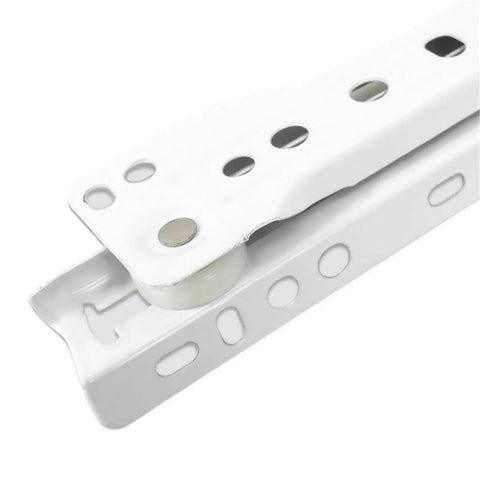 One Piece Bottom Mount Drawer Slide For Cabinets Beefy Powder Coated Metal Roller Slides 17mm Width Heavy Duty Cabinet Hardware