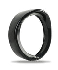 Gloss black 7 inch headlight visor trim ring, aluminum build, view for Harley Davidson Touring Trike Road King Electra Glide Heritage