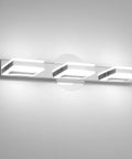 Led Bathroom Vanity Light Three Lights Chrome Wall Lamp IP44 20 Inch 12W Over Mirror Fixture Indoor Modern Cool White 6000K 1000LM