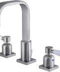 8 Inch To 16 Inch Widespread Bathroom Faucet With Pop Up Drain In Brushed Nickel, Deck Mount, Pro Grade No Drip Ceramic Disc Cartridge