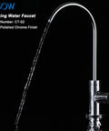 Lead-Free Drinking Water Faucet for Home RO Systems, Premium Stainless Steel 304 Body With Polished Chrome Finish
