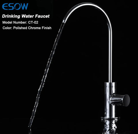 Lead-Free Drinking Water Faucet for Home RO Systems, Premium Stainless Steel 304 Body With Polished Chrome Finish
