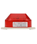 Red LED Strobe Warning Light For Emergency Safety Use, Compact Flashing Alarm Lamp For Factories, 12V power, side view