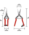 Harvest Shear For Garden And Floral Tasks With Dual Straight Edge Blades, Heat-Treated Stainless Steel, Rust Resistant Finish