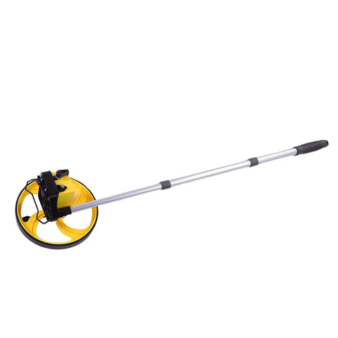 WALFRONT 8 Inch Measuring Wheel with Telescopic Pole for Construction, adjustable aluminum alloy and durable TPR tire.