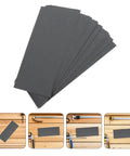 Premium 21pcs Emery Sanding Sheets For Metal Cars And Furniture Wet Dry Fine Grit Sandpaper Sets, grey sheets arranged for sanding projects.