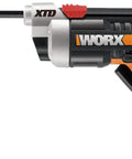 4V XTD Xtended Reach Cordless Screwdriver Pro Grade With Extending Shaft For Recessed Areas shown in profile view, black and orange.