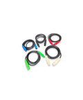 Heavy Duty Power Extension Cable 1/0 Awg 25 Ft Male To Female Connector Pack showing colored connectors and flexible wiring.