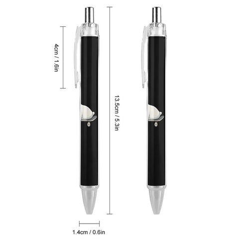 Two Pack Ball Point Pens With Smooth Ink For Effortless Writing Comfortable Grip Durable PC Body Stylish Prints Everyday Carry