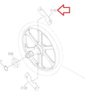 Illustration of Tool Assembly 110 X 40 1.2t Replacement Part 1000339507 For Stationary Bike with component details