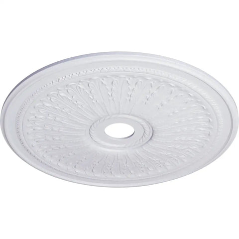 Oakleaf Ceiling Medallion 29 1/8 In Outside Diameter, 3 5/8 In Inner Opening, 1 In Projection, Lightweight DIY Friendly