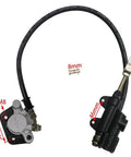 Rear Live Axle Kit 44 Inch For DIY Go Karts ATVs Golf Carts Lawn Mowers Quads And Drift Trikes With 530 Sprocket Hydraulic Brakes And Brake Disc Heavy Duty Build For Custom Projects - close-up of hydraulic brake components.