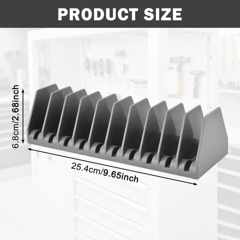 Grey Two Pack 10 Slot Pliers Organizer Rack Set For Tools Drawer With Non Slip Rubber Base Extendable Modular Design