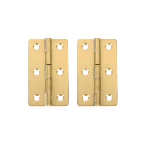 Rotating Concealed Hinges for Doors and Cabinets, 4 Pack, 6 Eye 45x27mm Folding Butt Hinges, gold finish