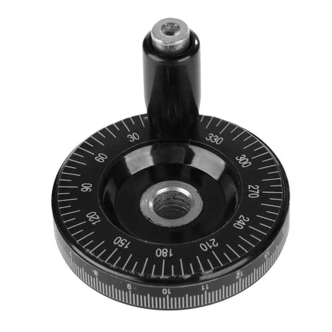 Top Tier Solid Bakelite Milling Handwheel Handle 63mm Replacement Part for Heavy Duty Industrial Machinery Tools With Durable Ergonomic Grip Design black 63mm handwheel handle with degree markings