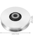 Aluminum Pulley Wheel Set 2pcs For Cable Machines 75mm Silent Bearing Rope Roller For Home Gym Pulleys Heavy Duty Weight Lifting Attachments Fitness Equipment Upgrade, 75mm aluminum wheel