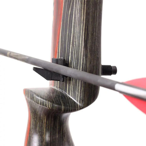 Arrow Rest Replacement For Recurve And Take Down Bows Screw On Bow Rest PE Material Black Easy Install Locks In Arrow
