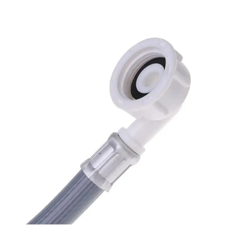 Close-up of Leak Proof Inlet Hose With 90 Degree Elbow For Washing Machine And Dishwasher Universal Water Supply Hose Durable Flexible