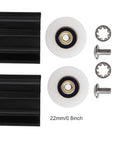 22mm Greenhouse Door Wheel Replacement Kit For Sliding Doors, Super Smooth Roller Set, screws, and tracks, easy install