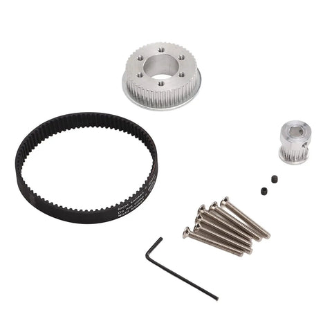 DIY Electric Skateboard Synchronous Gear And Belt Kit With Aluminum Alloy Construction components including gear and belt