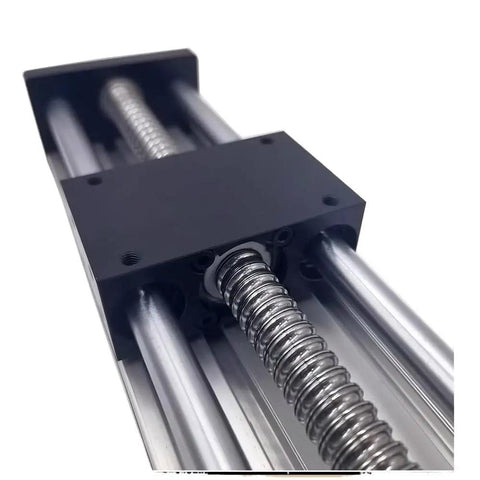 Beefy Manual Hand Wheel Linear Motion Stage With 100 200 300 400 500mm Stroke SFU1610 Ball Screw Sliding Table Module For CNC Machines Robotics And Automation Position Counter Included, close-up