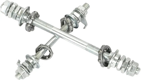 Front Wheel Hub Axle Bearings 4.92 Inch Upgrade For Road And Mountain Bikes, silver durable lightweight bike accessory