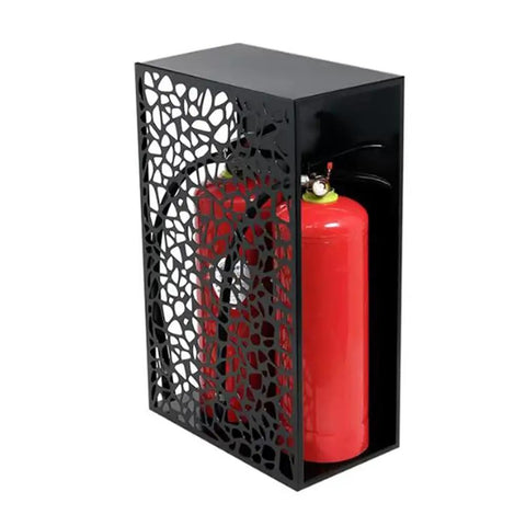 Heavy Duty Stainless Steel Fire Extinguisher Box Slick Engraved Panel Tough As Nails Build Quick Access Garage Workshop Emergency Safety Cabinet Dual Mount Cabinet Rust Proof Finish