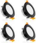 Set of four 2 Inch LED Recessed Lights 3W Dimmable Downlights 3000K Warm White CRI80 Energy Saver Replace 35W Halogen