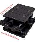 Premium Manual 2D Precision Slide Table Delivering Hella Smooth XY Axis Positioning For Laser Marking And Engraving Projects with 40mm and 28mm movement distances.