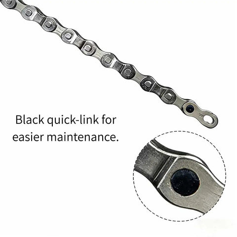 Bike Chain For Road Mountain City Folding And E Bike With Hub Motor Six Seven Eight Speed 126 Links Quick Release Smooth Shifting Beefy Durability For All Your Rides