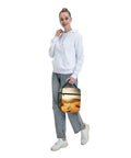 Person holding Golden Desert Bright Sunshine Insulated Lunch Bag with Detachable Handle for Women and Men, Leakproof Cooler Tote