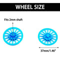 DIY Wheel And Shaft Kit For Models 60 Plastic Wheels And 30 Round Shafts 2mm Shaft Diameter 100mm Shaft Length 37mm Wheel Diameter
