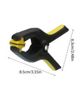 Single clamp from 10 Pack Portable Sturdy Spring Clamps For Craft Projects Photography Backdrops And Home Use With Adjustable Grips.