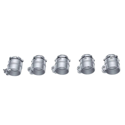 Dead On One Inch Squeeze Conduit Connector Heavy Duty Die Cast Zinc Alloy Electrical Wire Clamp in various sizes.
