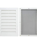 12 By 18 Inch Rectangle Gable Vent With Screen In White, Two Piece Construction, Heavy Duty Polypropylene, Removable Front Face