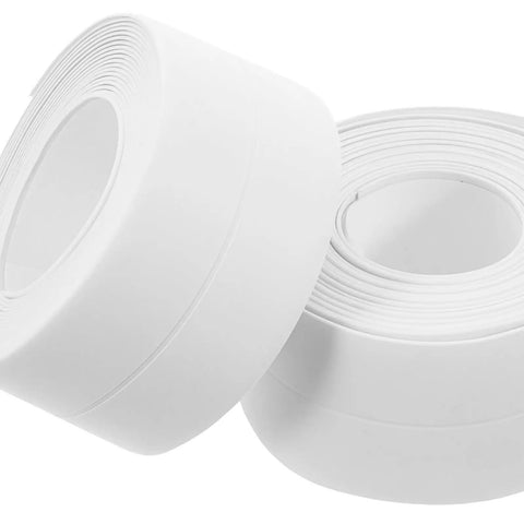 Super Easy White PVC Caulking Tape For Bathtub And Window Gaps Peels Sticks And Seals To Stop Water Leaks Without Messy Tools roll