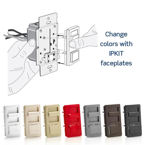 Installation of IllumaTech Dimmer Switch for Dimmable LED, Halogen and Incandescent Bulbs IPL06-10Z with colored faceplates