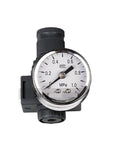 Close-up of Air Regulator With Gauge FRL Filter System For Your Pneumatic Tools And Hoses 0.05 To 0.85 MPa with visible gauge dial.