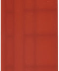 Hella Slick Zero Clearance Insert For Table Saws in red color with slot for cutting blades and mounting holes.