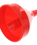 Red Polyethylene Plastic Funnel With Screen And Hanging Tab, 2 Quart Capacity, Built Tough Corrosion Resistant All Purpose Pouring Funnel