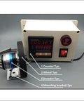 Solid Heavy Duty Rotary Encoder With 300 Ppr Digital Counter And Wheel Roller Length Measuring Tool featuring display and wheel.