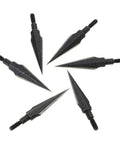 6 Pack Carbon Steel Archery Field Points 62mm 4mm Thread Arrow Tips For Target Practice And Hunting arranged in a circle