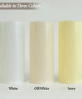Waterproof Outdoor Flameless Pillar Candles 10x5 Inch Battery Operated LED With Remote And Timer Flickering Ivory White Pillar Candles For Indoor And Outdoor Lanterns Long Lasting Set Of 2 in three colors.
