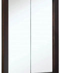 Espresso Medicine Cabinet With Mirrored Doors 24 Inch Wide Wall Mount Bathroom Cabinet Durable Frame Built To Last