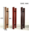 Solid Wood Glass Door Handle Set, Push Pull Style For Home And Hotel Doors, Durable Wood Door Lever In Three Colors