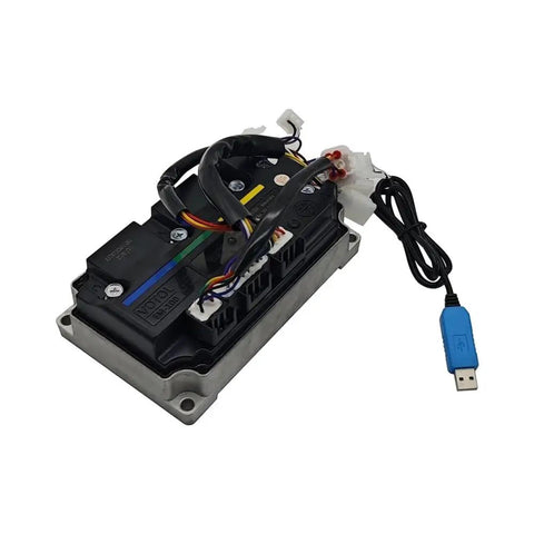 Electric Motorcycle And Scooter Motor Kit For Programmable EM100GTS 72360S 200A 3KW Brushless DC Controller with wiring shown
